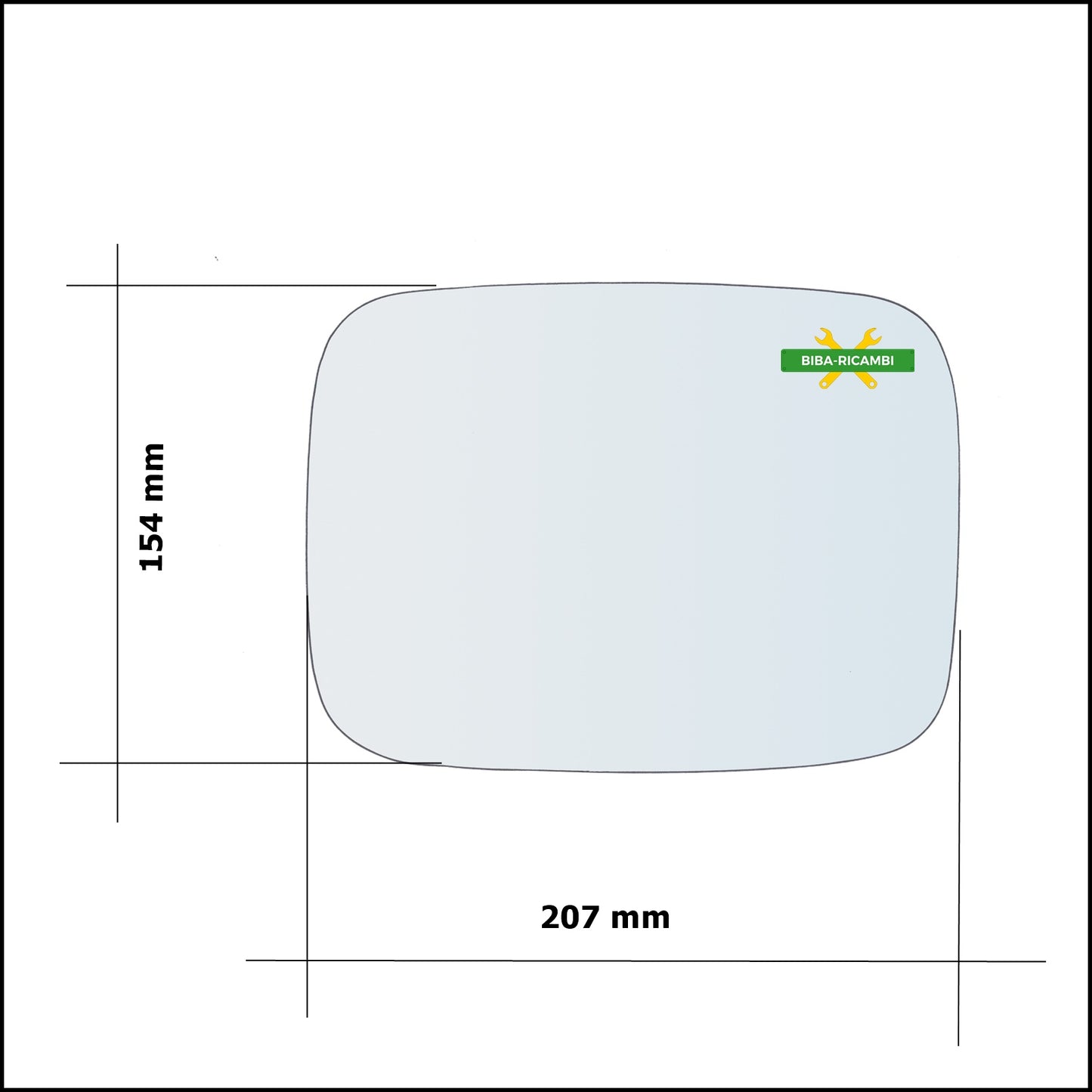 Vetro Specchio Retrovisore Asferico Lato Dx-Passeggero Per Hummer H2 dal 2002&gt;