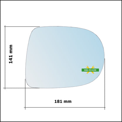 Vetro Specchio Retrovisore Asferico Lato Dx-Passeggero Per Lexus RX (L1) dal 2008-2015