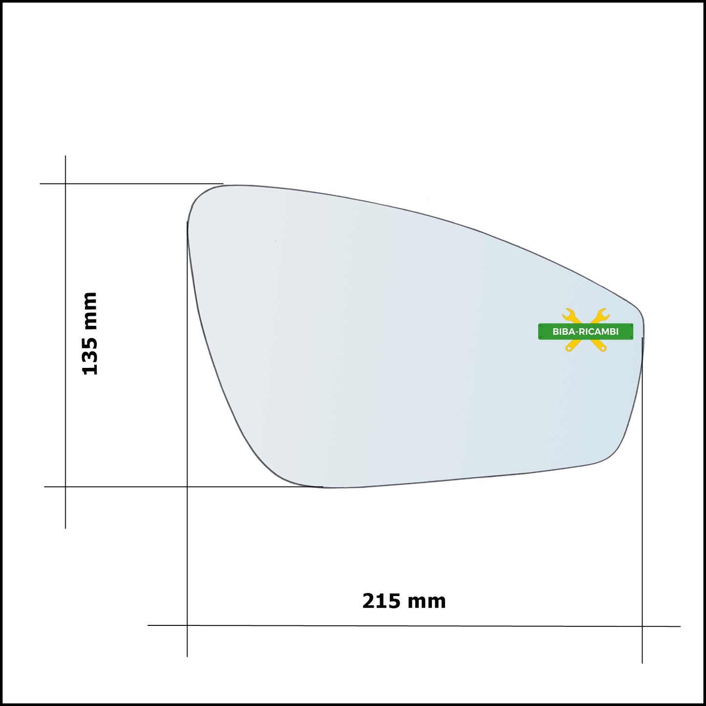 Vetro Specchio Retrovisore Asferico Lato Dx-Passeggero Per Audi Q4 (F4) dal 2020&gt;