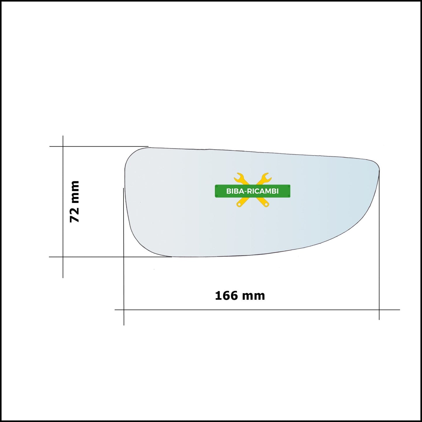 Specchietto Inferiore Retrovisore Lato Sx-Guidatore Per Fiat Ducato II dal 2002> BIBA-RICAMBI