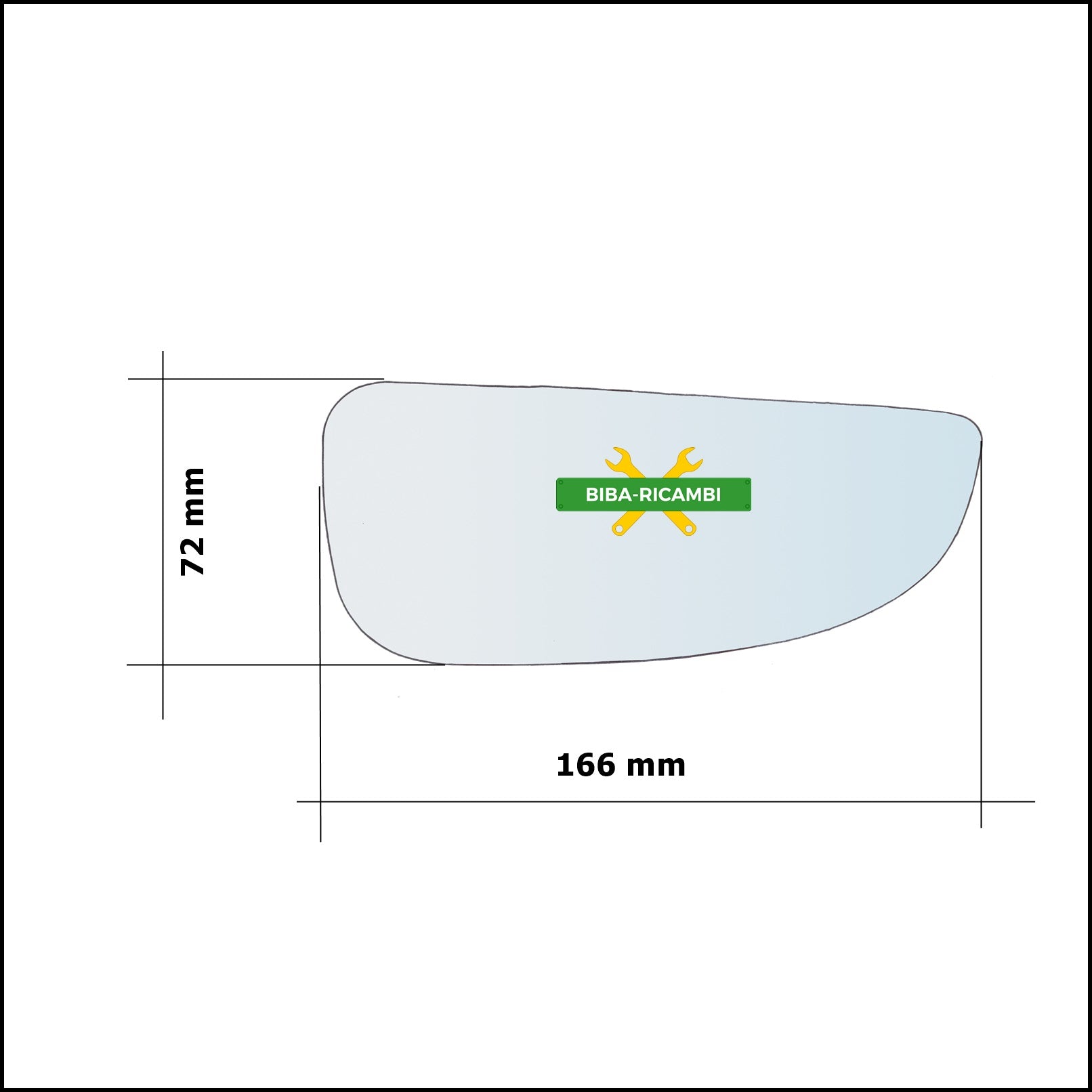 Specchietto Inferiore Retrovisore Lato Sx-Guidatore Per Fiat Ducato II dal 2002> BIBA-RICAMBI