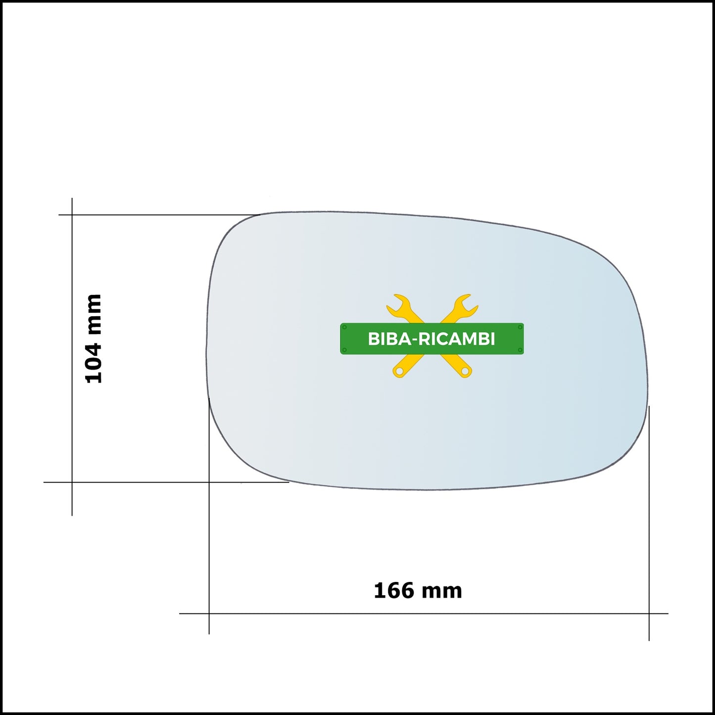 Vetro Specchio Retrovisore Lato Sx-Guidatore Per Volvo V70 II (285) solo dal 2007-2008