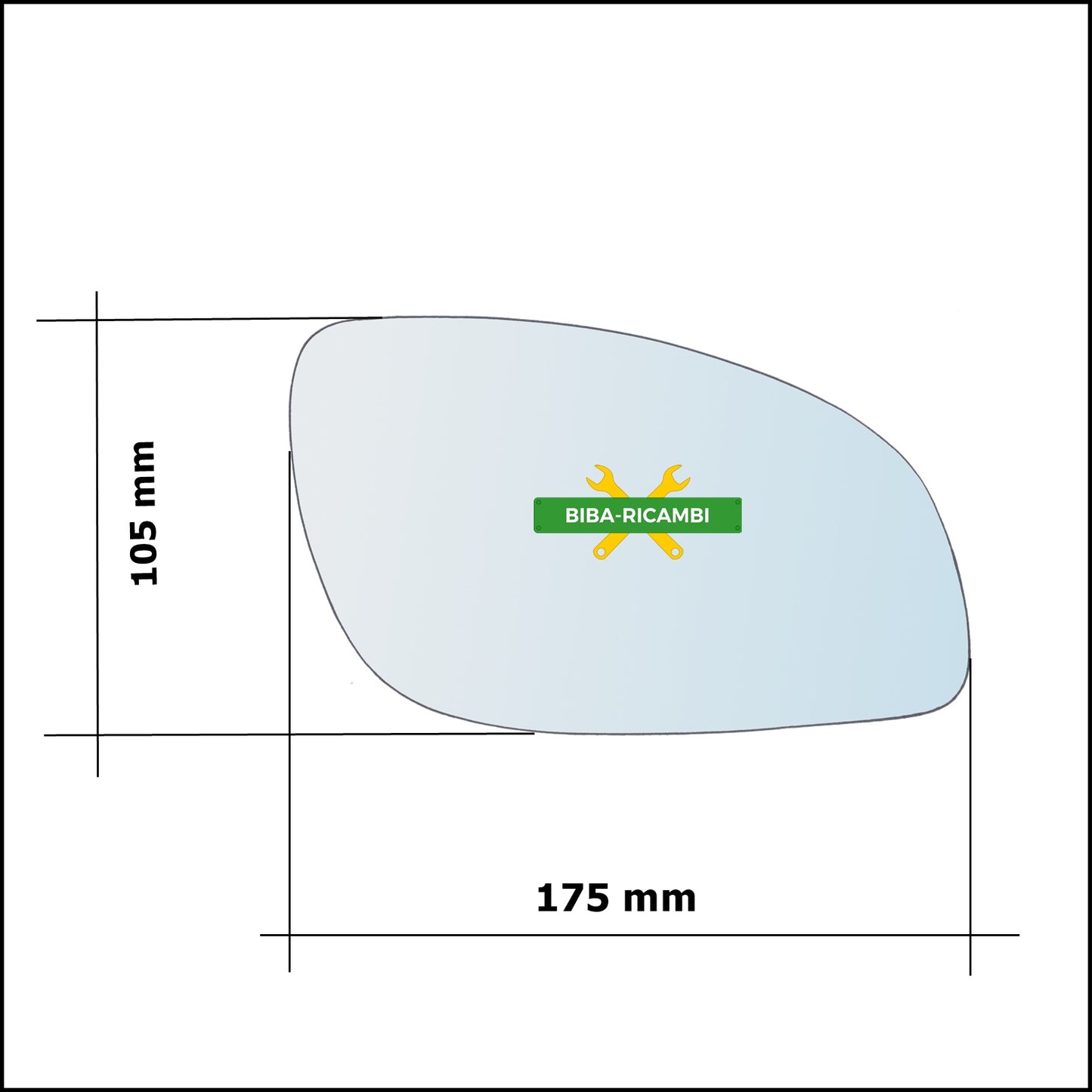 Vetro Specchio Retrovisore Lato Dx-Passeggero Per Opel Vectra C (Z02) dal 2002-2009