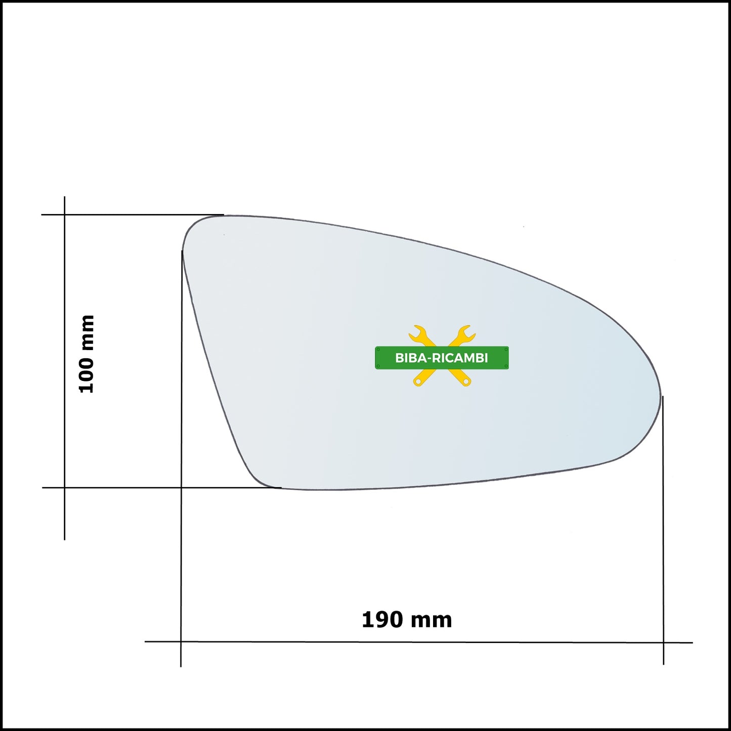 Vetro Specchio Retrovisore Asferico Lato Dx-Passeggero Per Nissan Primera (P12) dal 2002-2008