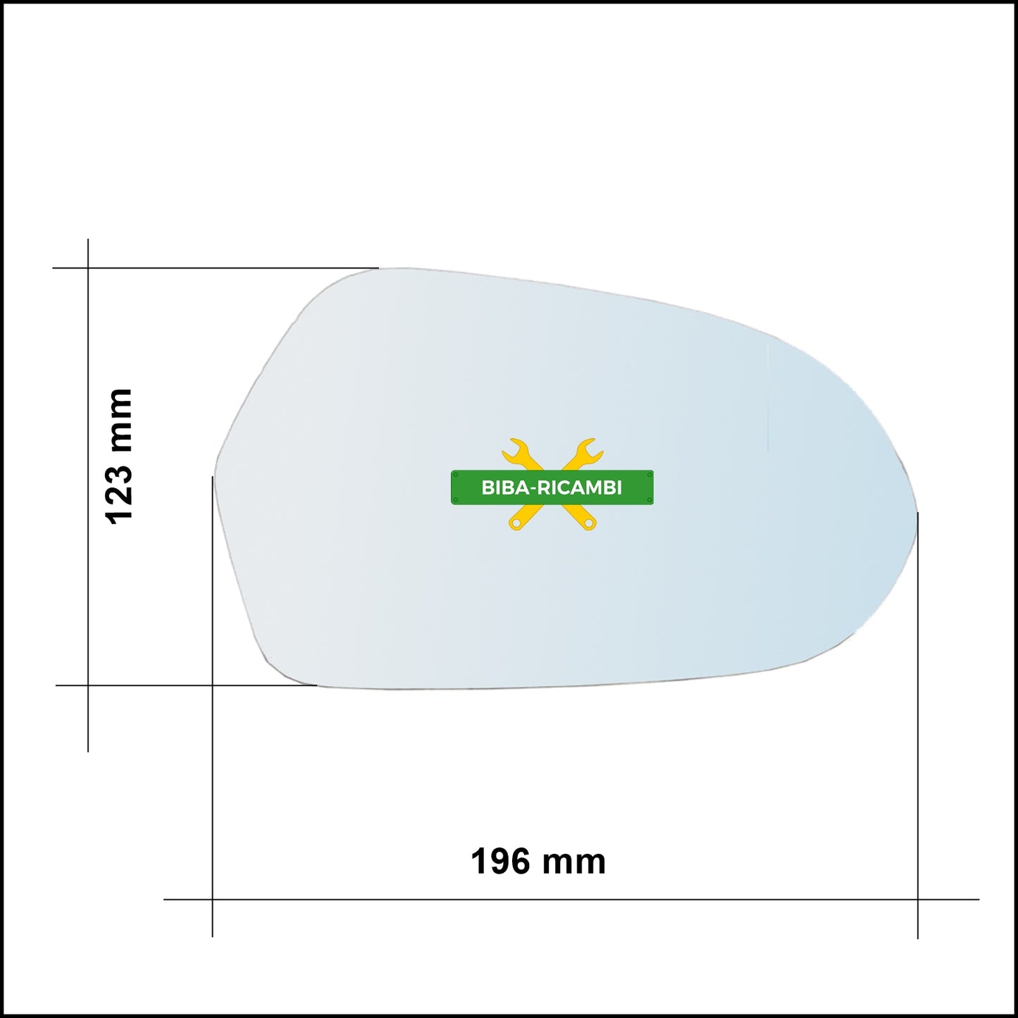 Vetro Specchio Retrovisore Asferico Lato Dx-Passeggero Per Audi A6 IV (4G) dal 2010&gt;