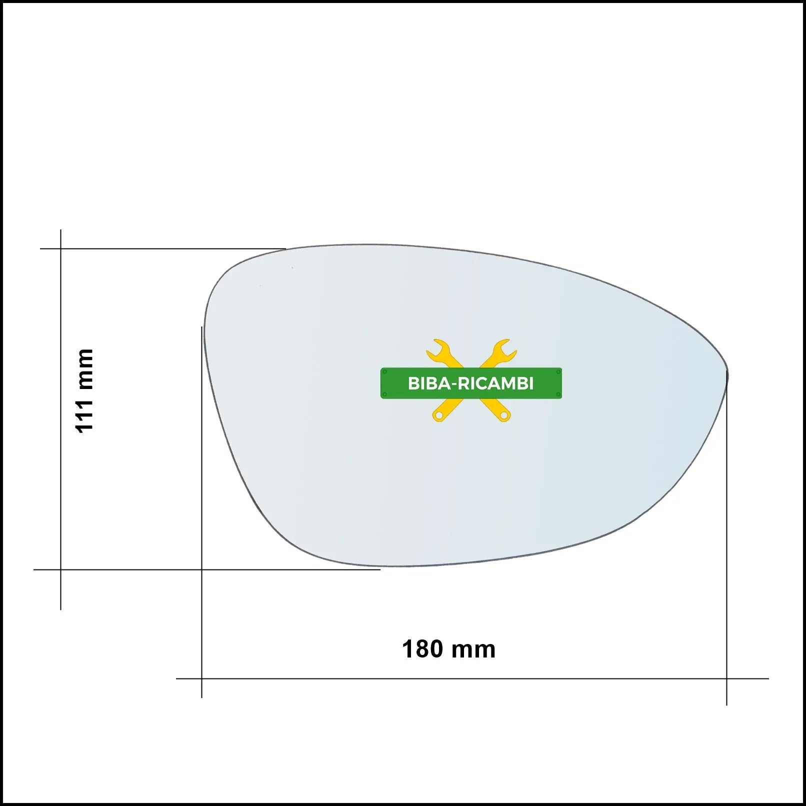 Vetro Specchio Retrovisore Lato Sx-Guidatore Per Bmw Z4 (E89) Roadster dal 2009-2017 BIBA-RICAMBI