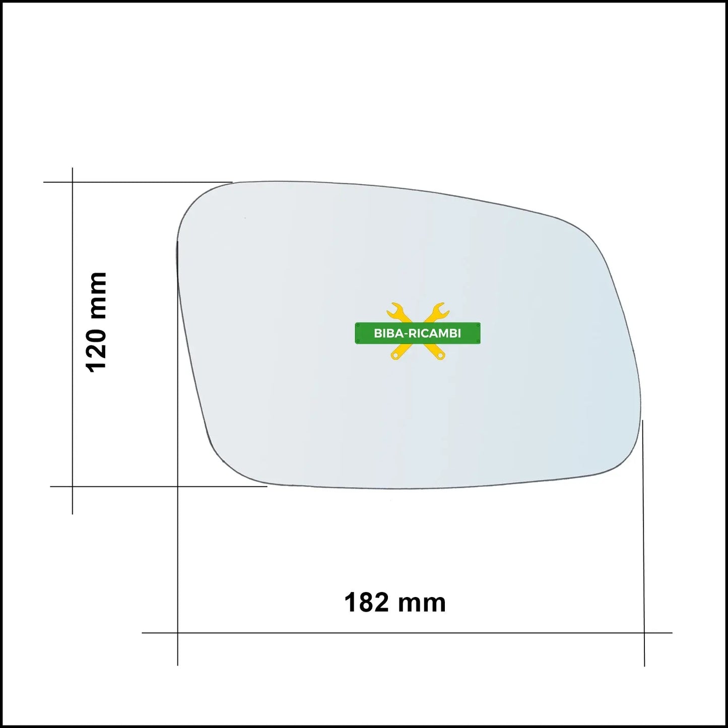 Vetro Specchio Retrovisore Lato Dx-Passeggero Per Land Rover Discovery II (L318) dal 1998-2004 BIBA-RICAMBI