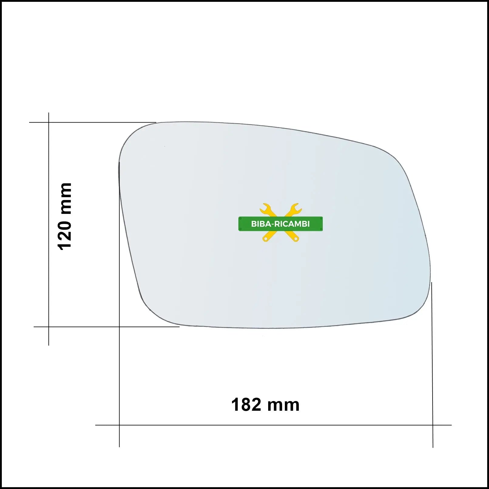 Vetro Specchio Retrovisore Lato Sx-Guidatore Per Land Rover Discovery II (L318) dal 1998-2004 BIBA-RICAMBI