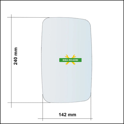 Piastra Specchio Retrovisore Lato Dx-Passeggero Per Mercedes Sprinter I dal 1995-2006 BIBA-RICAMBI