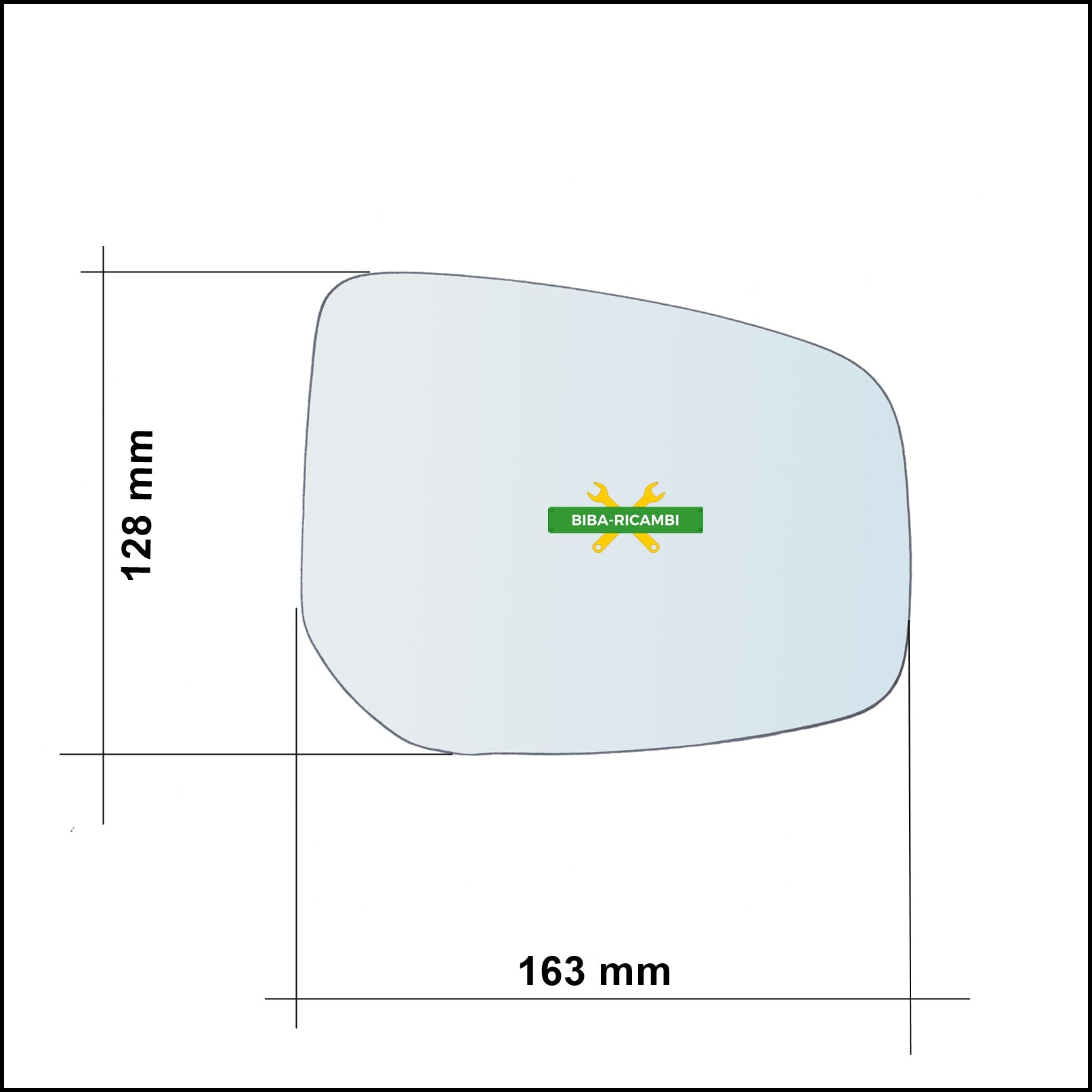 Vetro Specchio Retrovisore Asferico Lato Sx-Guidatore Per Mitsubishi Mirage (A0_A) dal 2012&gt; BIBA-RICAMBI