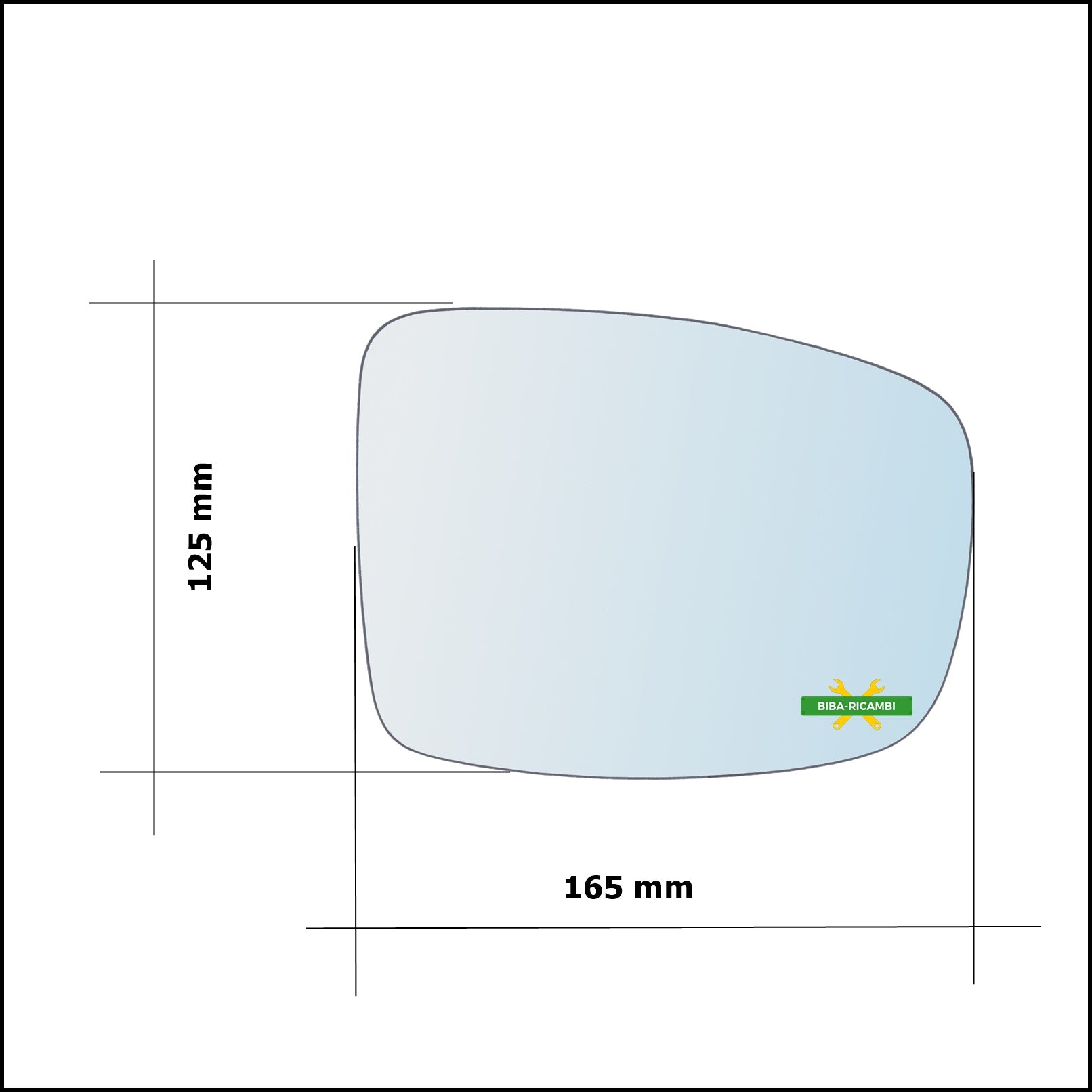 Piastra Specchio Retrovisore Asferica Lato Dx-Passeggero Per Hyundai i10 I (PA) dal 2007&gt; BIBA-RICAMBI