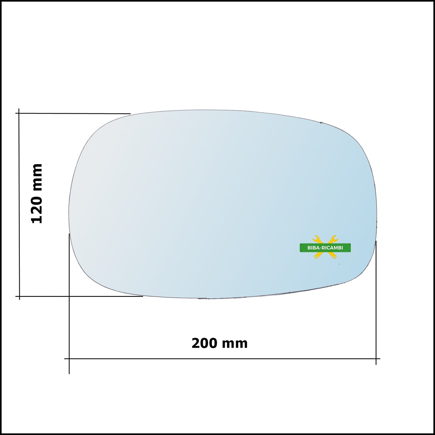 Aspherical Rearview Mirror Glass Right Passenger Side For Ssangyong Rexton (GAB) from 2002-2012