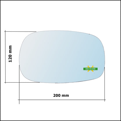 Vetro Specchio Retrovisore Asferico Lato Dx-Passeggero Per Ssangyong Rexton (GAB) dal 2002-2012