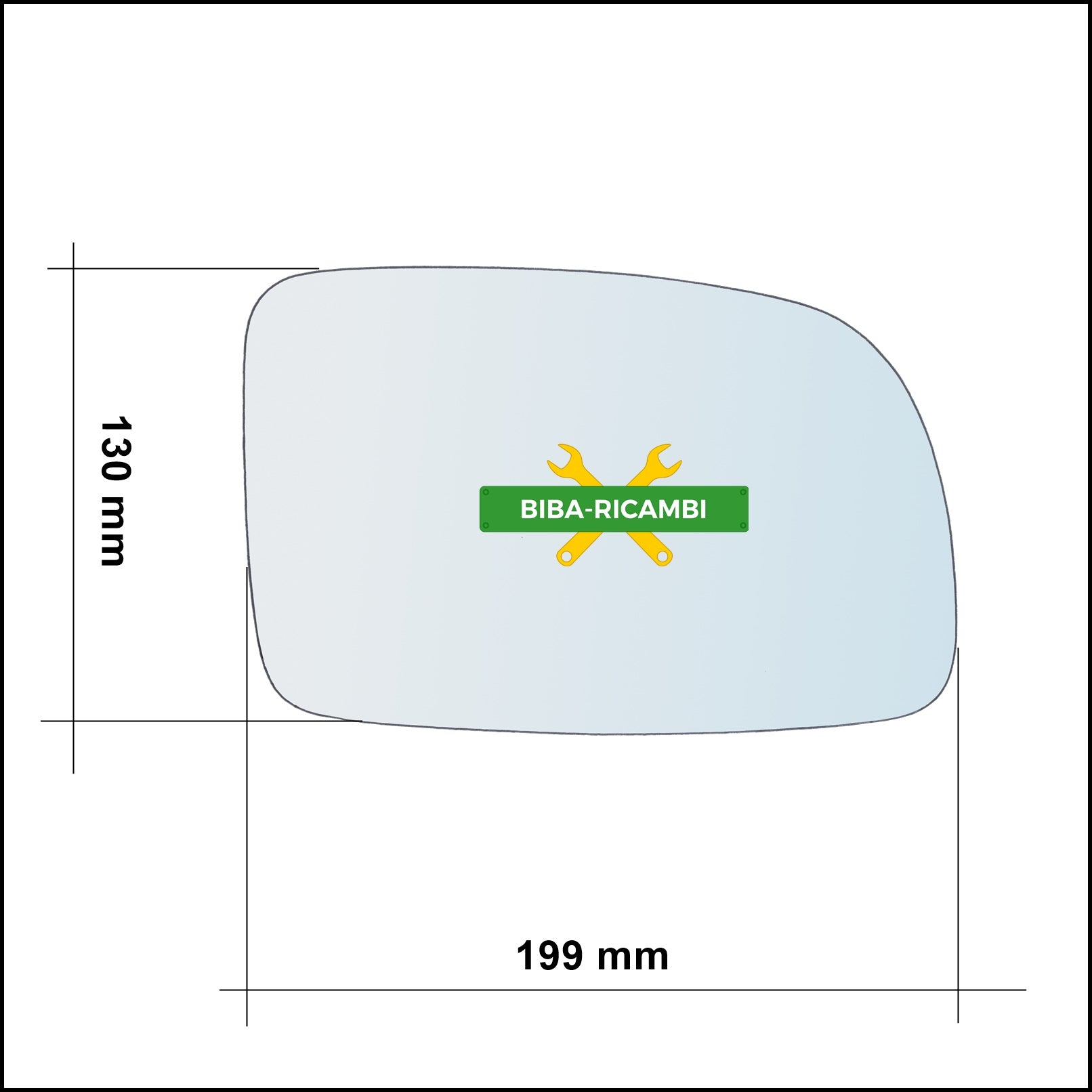 Vetro Specchio Retrovisore Lato SX Compatibile Per Hyundai Santa FÉ II (CM) 2005-2012 BIBA-RICAMBI