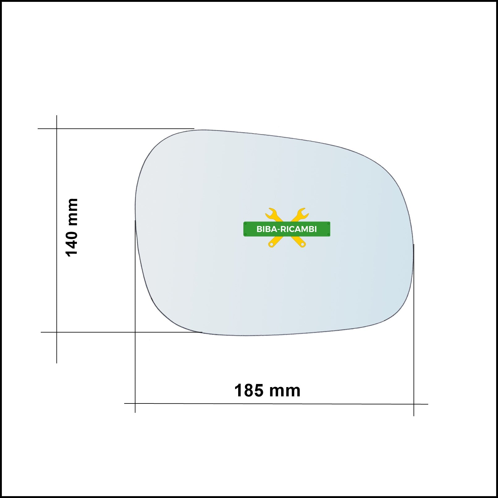 Vetro Specchio Retrovisore Lato SX Compatibile Grand Vitara I (FT) dal 1998-2006 BIBA-RICAMBI