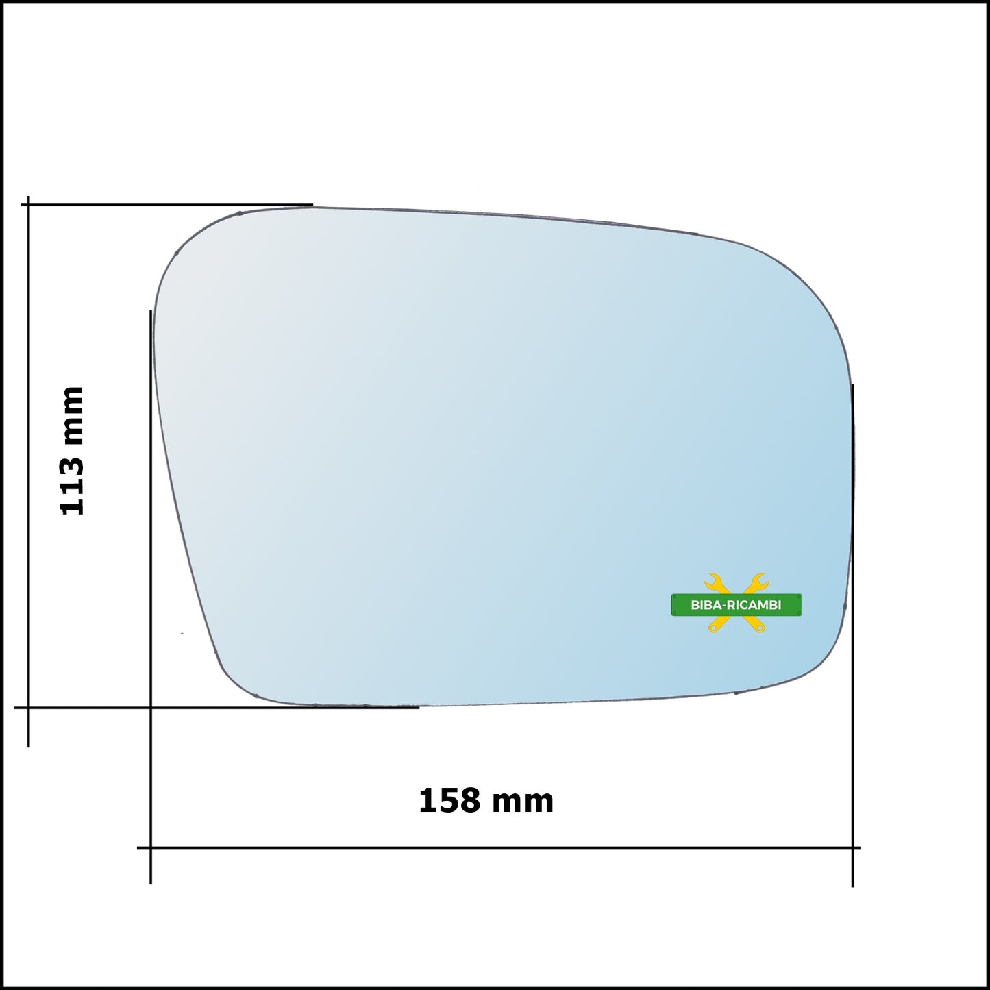 Vetro Specchio Retrovisore Asferico Lato Dx-Passeggero Per Subaru Outback II (BL,BP) dal 2003-2010