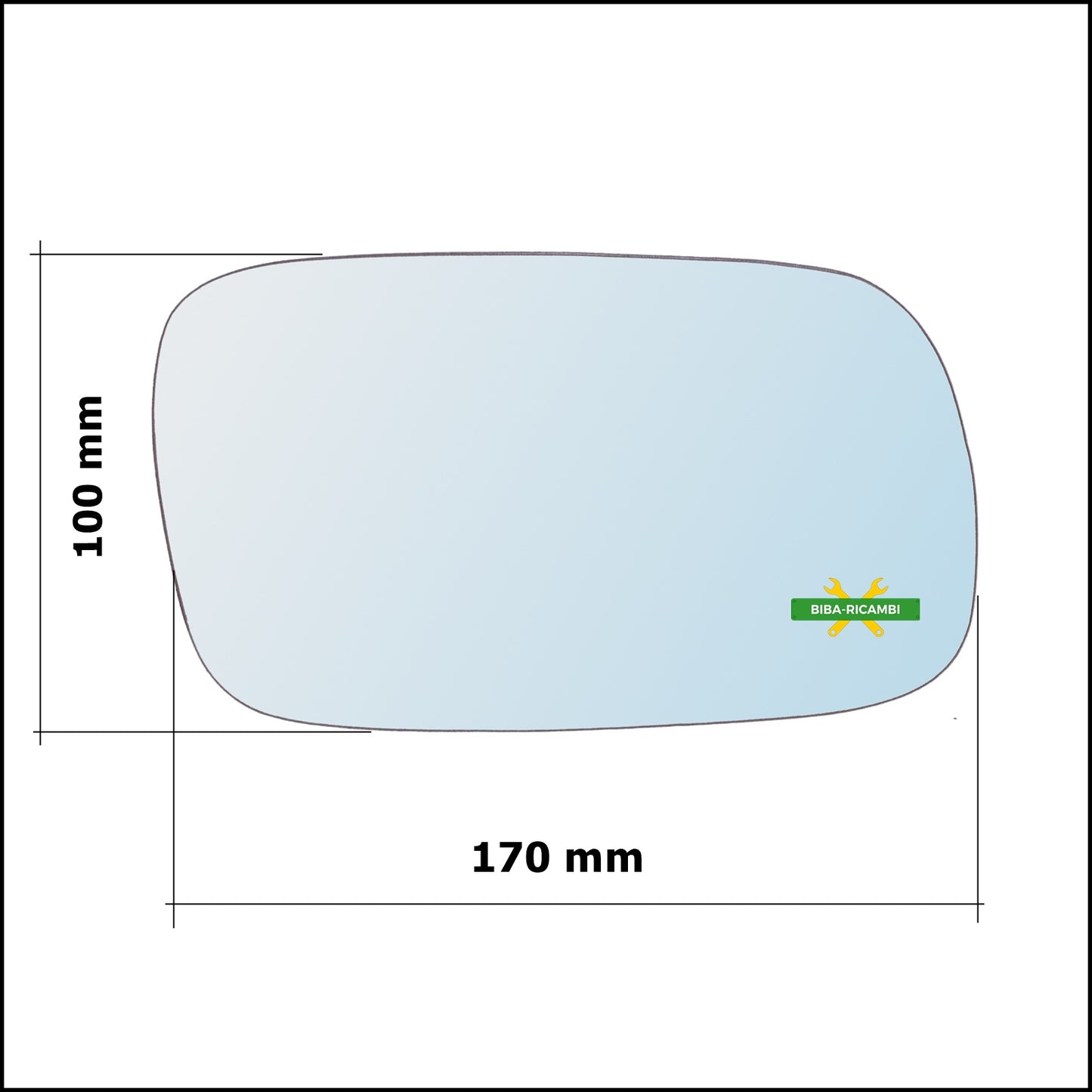 Aspherical Rearview Mirror Glass Right Passenger Side For Subaru Legacy II (BD,BG) from 1994-1999