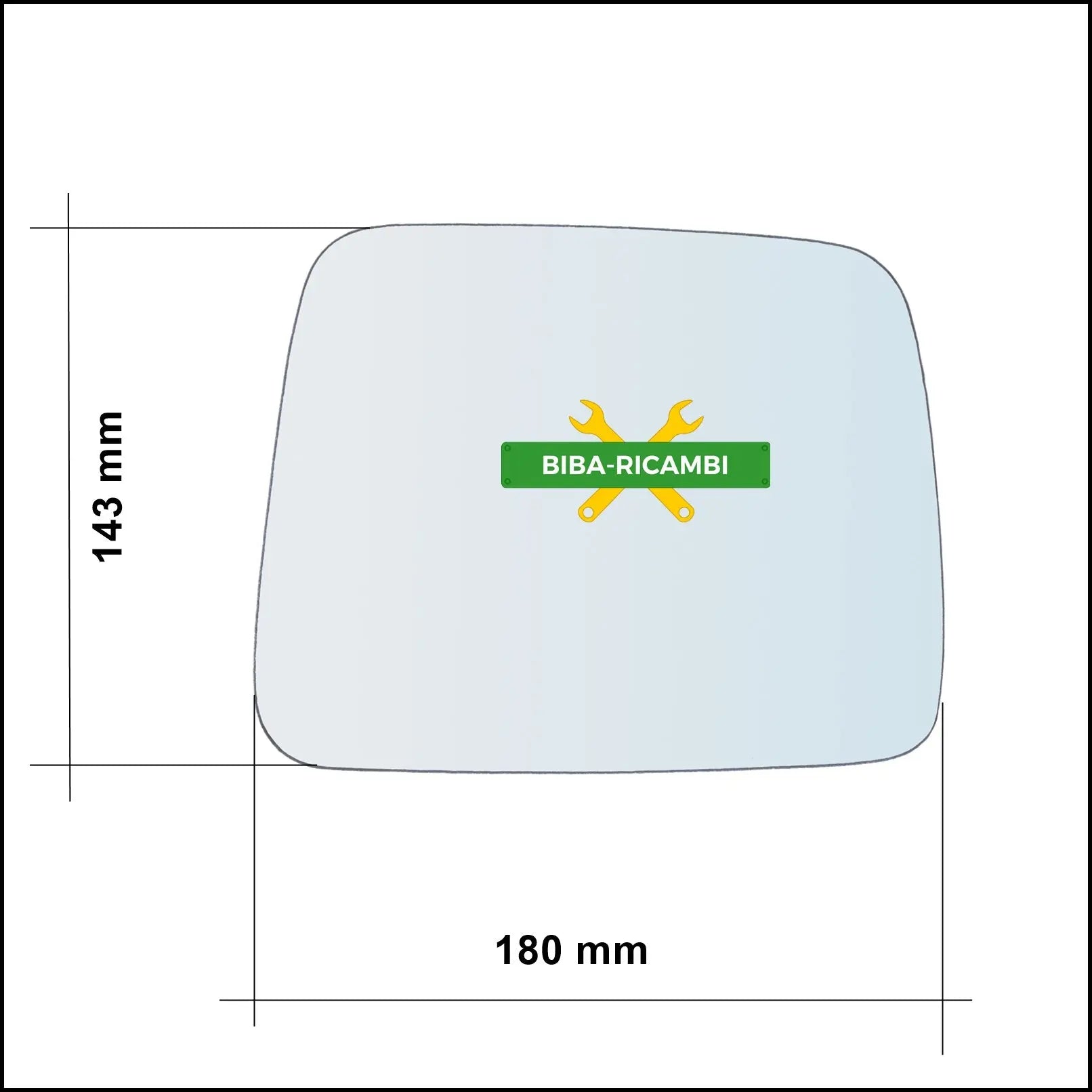 Vetro Specchio Retrovisore Asferico Lato Dx-Passeggero Per Nissan Patrol GR V Wagon (Y61) dal 1997&gt; BIBA-RICAMBI