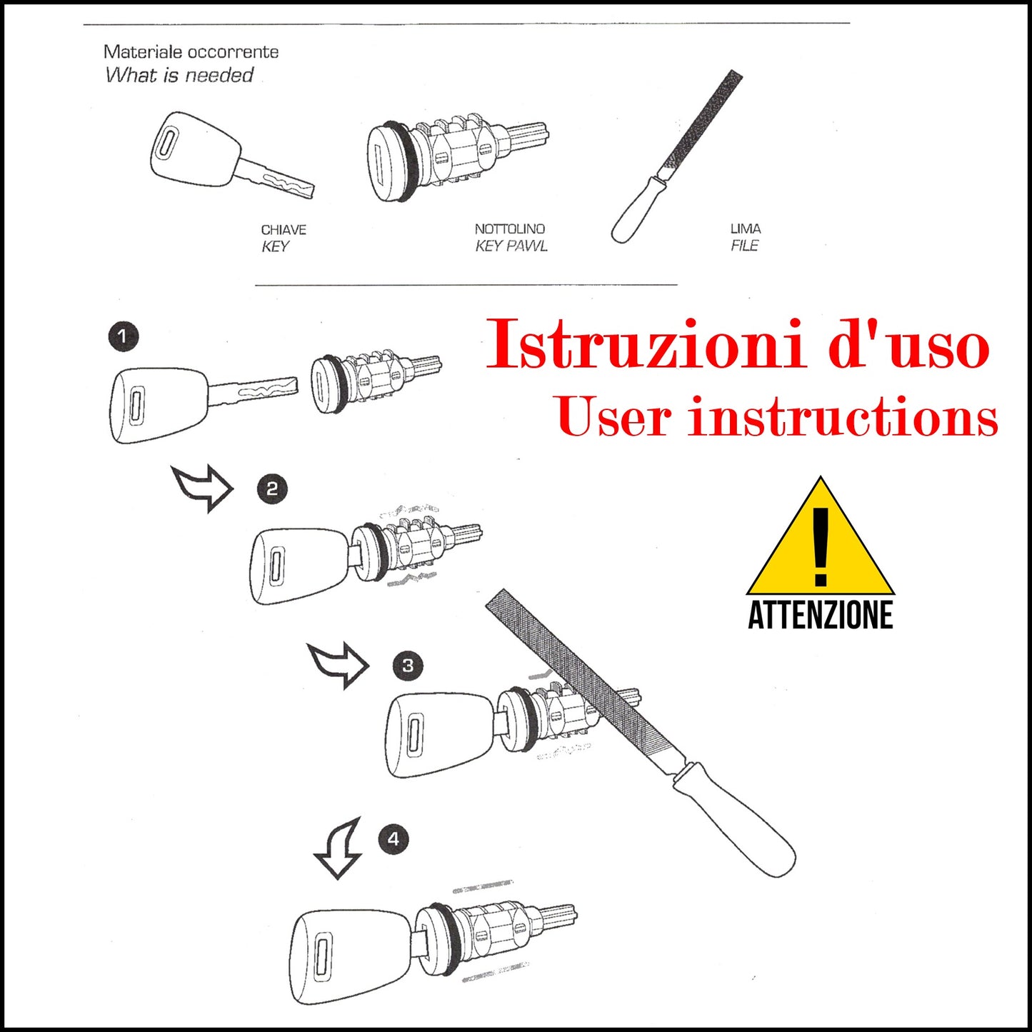 Nottolino Blocchetto Cilindretto Modifica Serratura Senza Chiave Per Alfa Romeo Giulietta Dal 2010&gt;