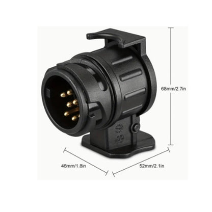 Spina Elettrica Adattatore Presa Rimorchi Roulotte (da 13 a 7 poli)