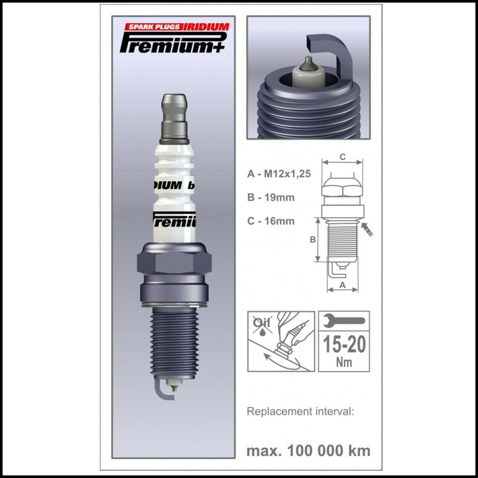 Candela Brisk Iridium Compatibile Per Fiat Grande Linea 1.4 88KW Mot. 198A4.000 BIBA-RICAMBI