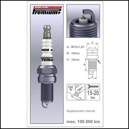 Candela Brisk Iridium Compatibile Per Lancia Delta III 1.4 88KW Mot. 198A4.000 BIBA-RICAMBI